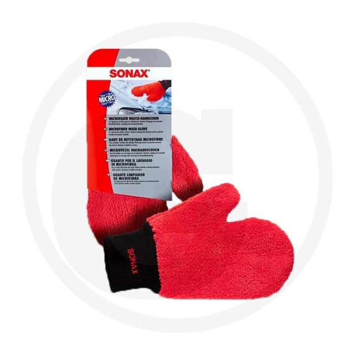 SONAX Microvezel washandschoen – Zachte, krasvrije reiniging en machinewasbaar