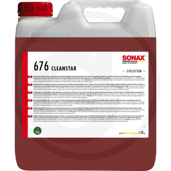 SONAX Velg en voorreiniger ("Cleanstar EVOLUTION" 10 liter) SONAX Velg en voorreiniger ("Cleanstar EVOLUTION" 10 liter)