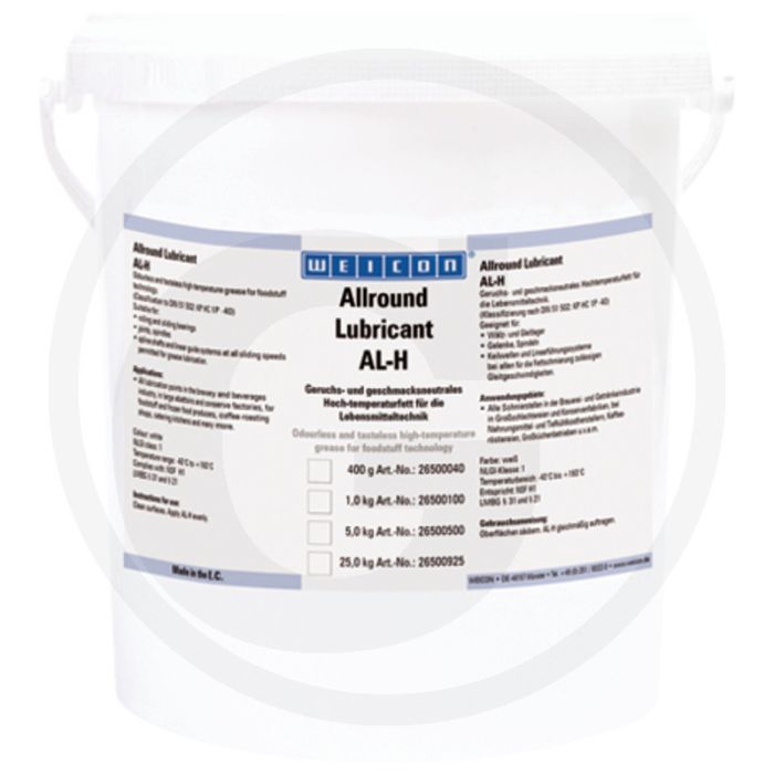 WEICON Hoogwaardig vet AL-H 5kg – hoge temperatuurvet, NSF H1, -40°C tot +160°C