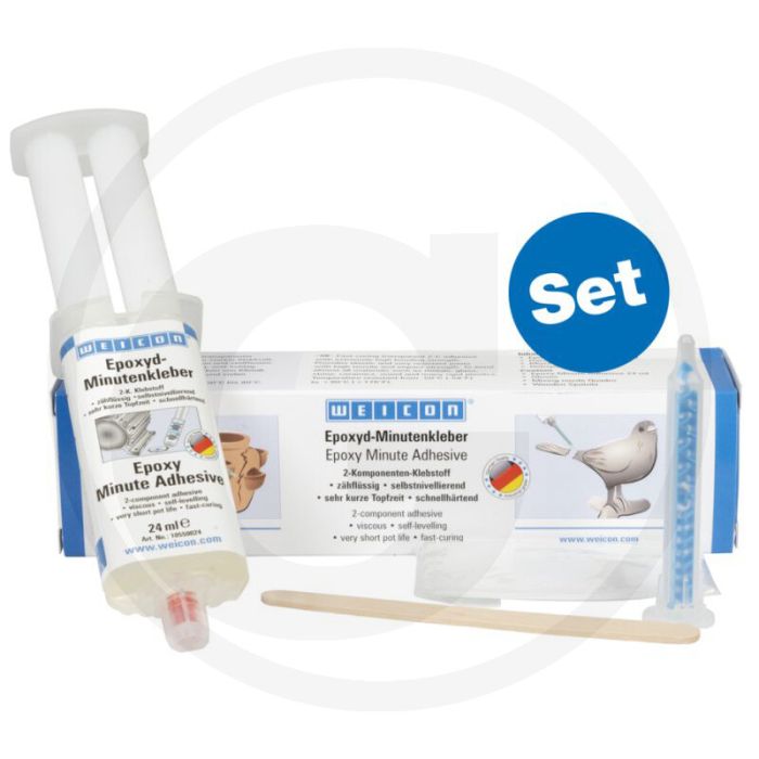 WEICON Epoxy minutenlijm set (Universeel toepasbare epoxyharslijm bestand tegen hoge temperaturen)