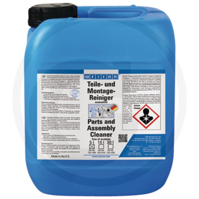 WEICON Onderdelen- en montagereiniger 5 liter jerrycan, hoog vlampunt > +60°C WEICON Onderdelen- en montagereiniger 5 liter jerrycan, hoog vlampunt > +60°C