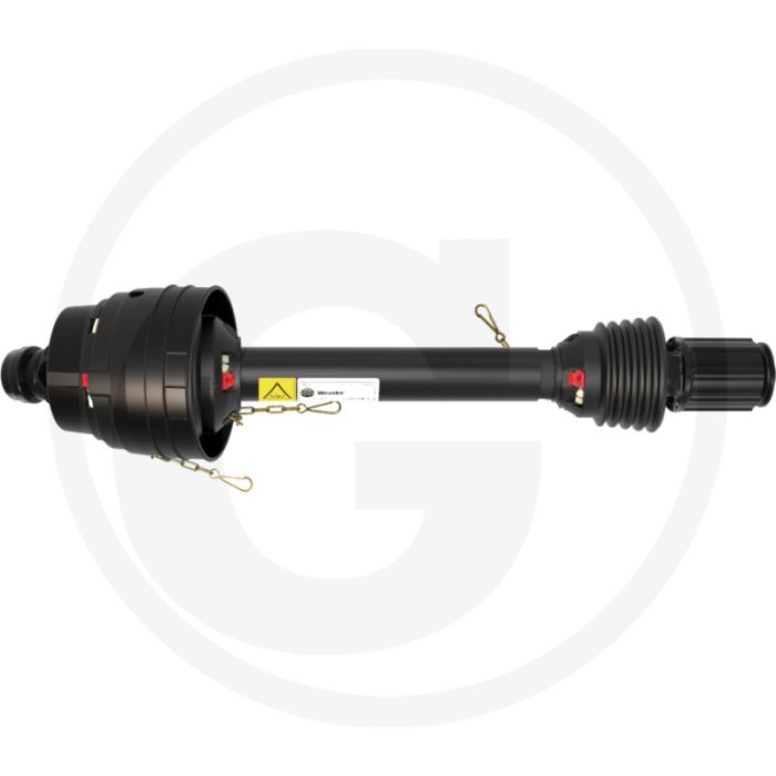 Aftakas groothoek 1010 mm met citroenprofiel en sterslipkoppeling 1200 Nm