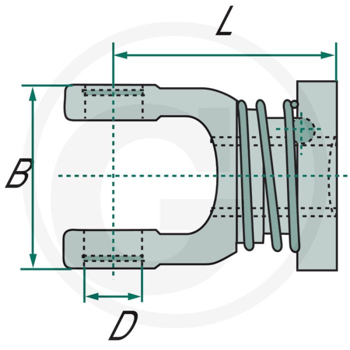 Walterscheid AS-aansluitgaffel 1 3/8" 6 spline AZGE-sluiting