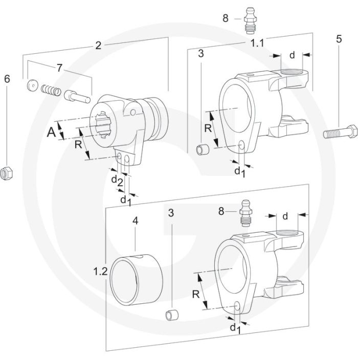 Walterscheid Naaf 1 1/8" (6) STIFT R42 mm