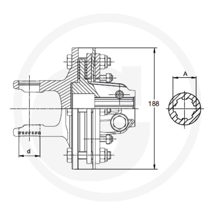 Walterscheid Meenemerschijf (189 x 91 x 7 mm)