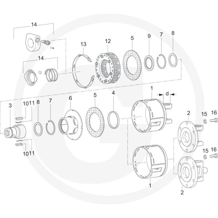 Walterscheid Naaf 1 3/8" (6) CC