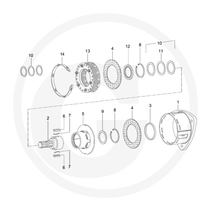 Walterscheid Koppelingshuis (3 x Ø 12,5 mm)