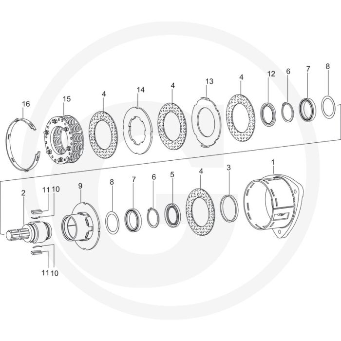 Walterscheid Koppelingshuis (3 x Ø 12,5 mm)