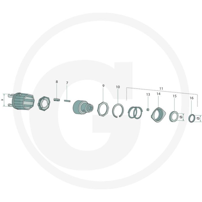 Walterscheid Gezette ring (42,3 x 57 x 5,6 mm)