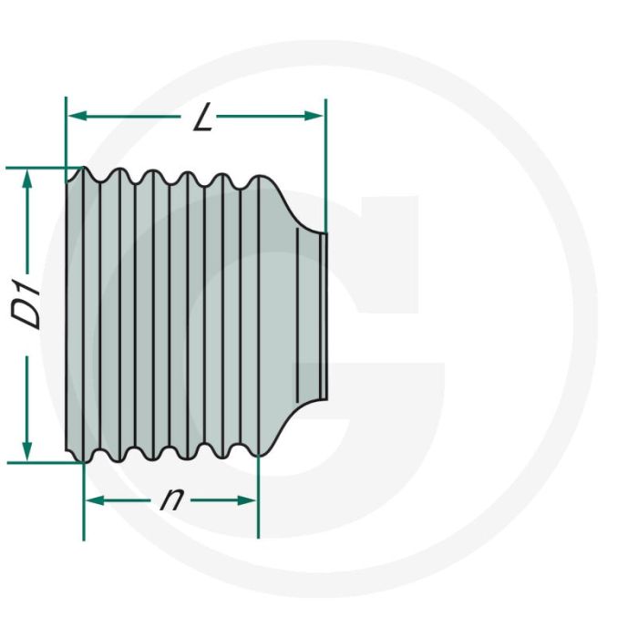 Walterscheid Beschermkap SC25 Ø152mm 3 ribben