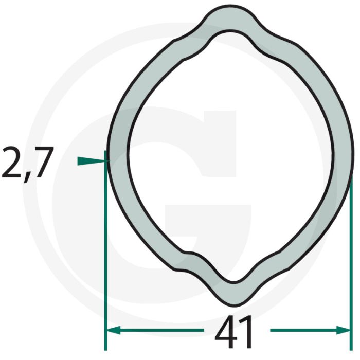 Weasler Profielbuis 1 meter (G4b  voor buiten gecoate profielbuis G3b)