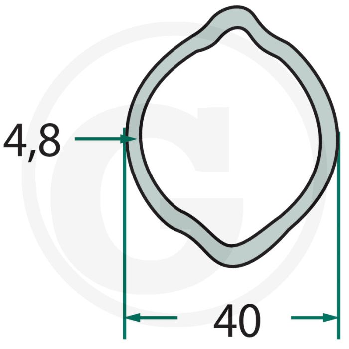 Weasler Profielbuis 1,5 meter, gecoat (G5b)