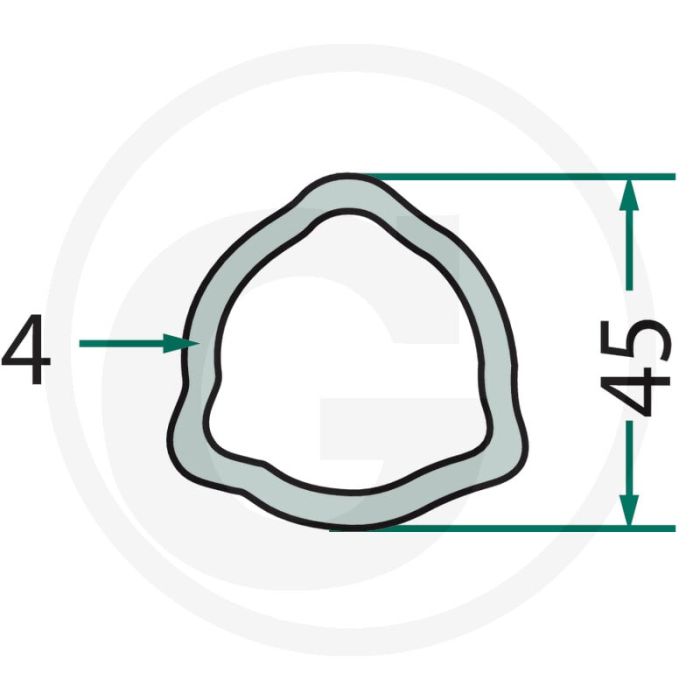 Weasler Profielbuis 1 m - Uitvoering P7, Grootte B5/B6/AB5/AB6