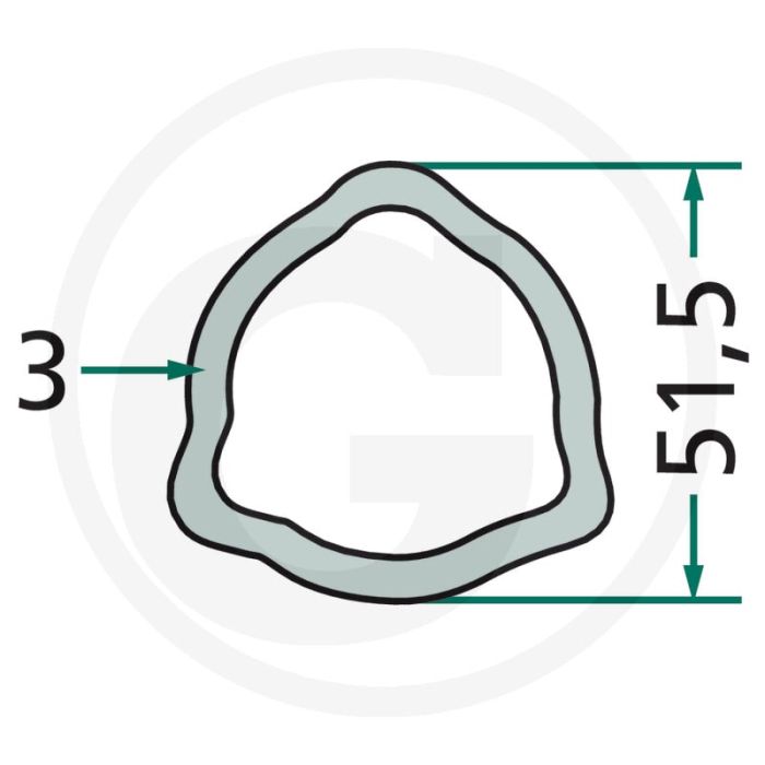 Weasler Profielbuis 1 m – Type B5, Uitvoering P8