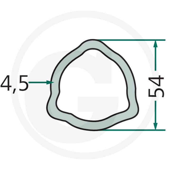 Weasler Profielbuis 1 m – Type P9, Grootte B6‑B8