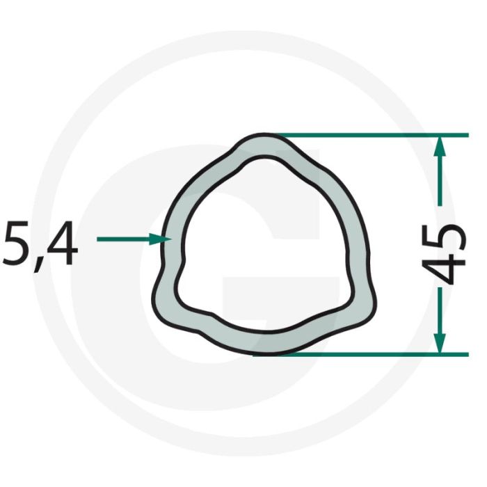 Weasler Profielbuis 1 m - Type B7, Uitvoering P10