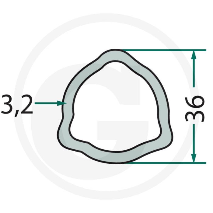 Weasler Profielbuis 1 meter (P4b  voor gecoate profielbuis P3b)
