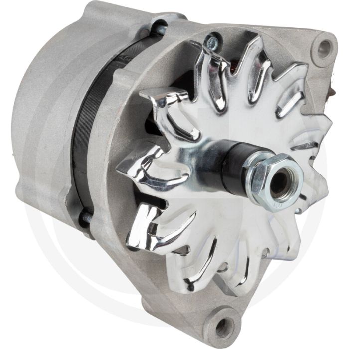 Dynamo 14 volt 33A met W-aansluiting en ventilatorwiel