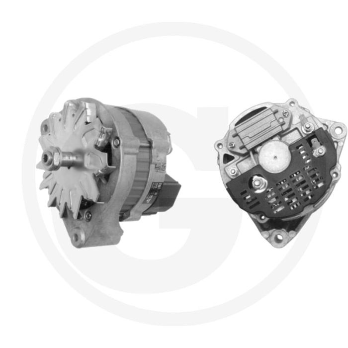 MAHLE Dynamo 14 volt / 65 A – L60°, Rechtsdraaiend, Met ventilatorwiel