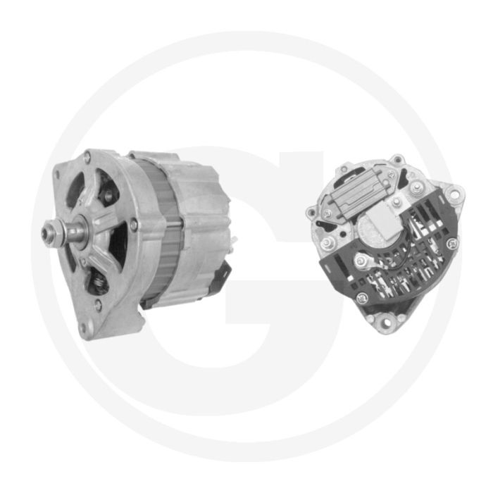 MAHLE Dynamo 14 volt / 65 A – Stofdicht, Links 60°, Draairichting ↻