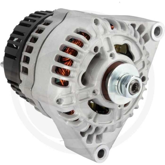 Dynamo 14 volt / 120A – Compact, stofdicht, linkse montage L60, 17mm as