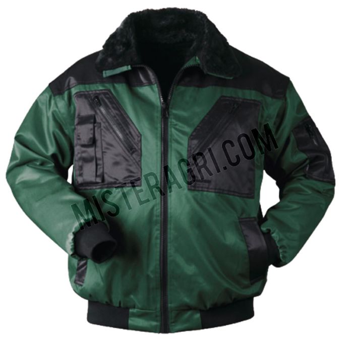Pilotenjack bosgroen/zwart maat M