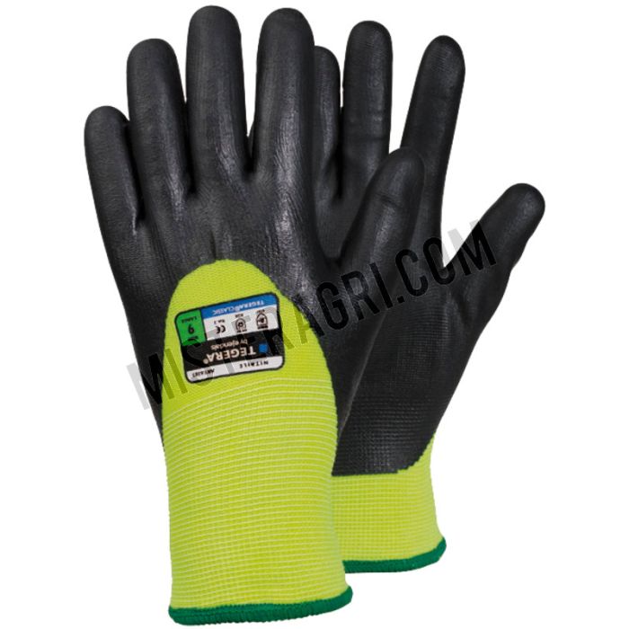 Gants en nitrile, doublés, taille 9