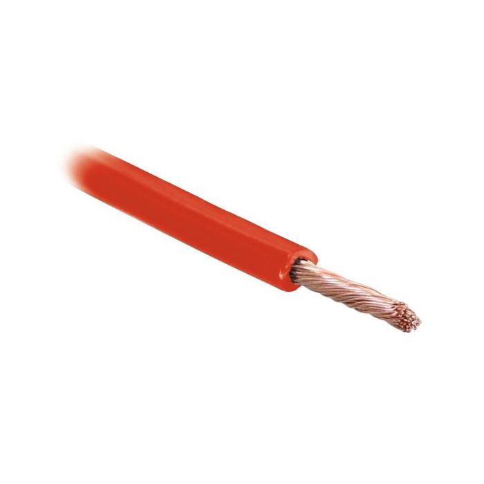 Elektrische kabel - 1 aderig, 6mm² Kabeldikte, Rood (Lengte: 50M)