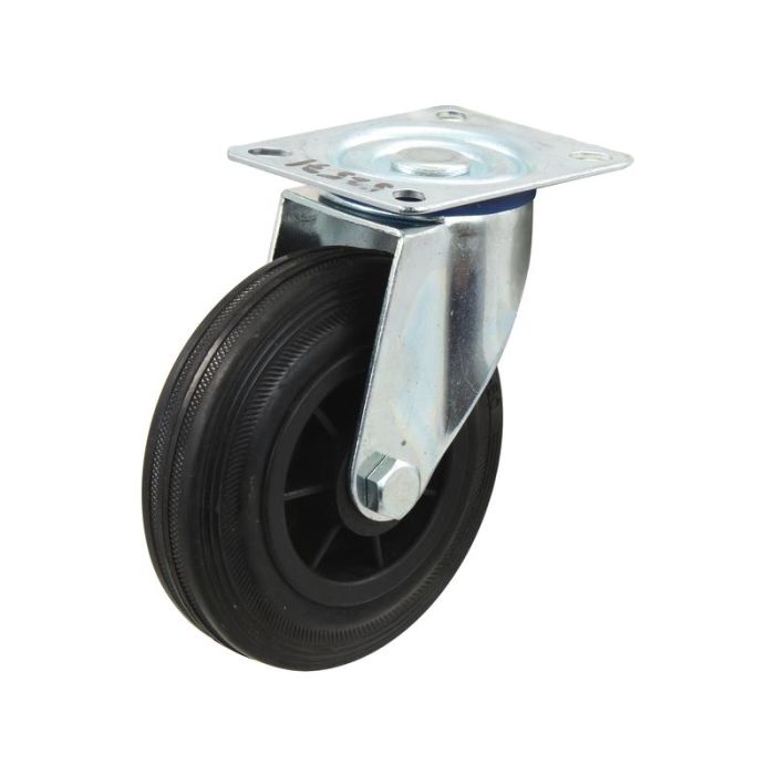 Turning Rubber Zwenkwiel - Inhoud: 100kgs, Wiel Ø mm: 125mm