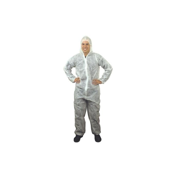 WERGWERP OVERALL MET KAP WIT / VERFOVERAL