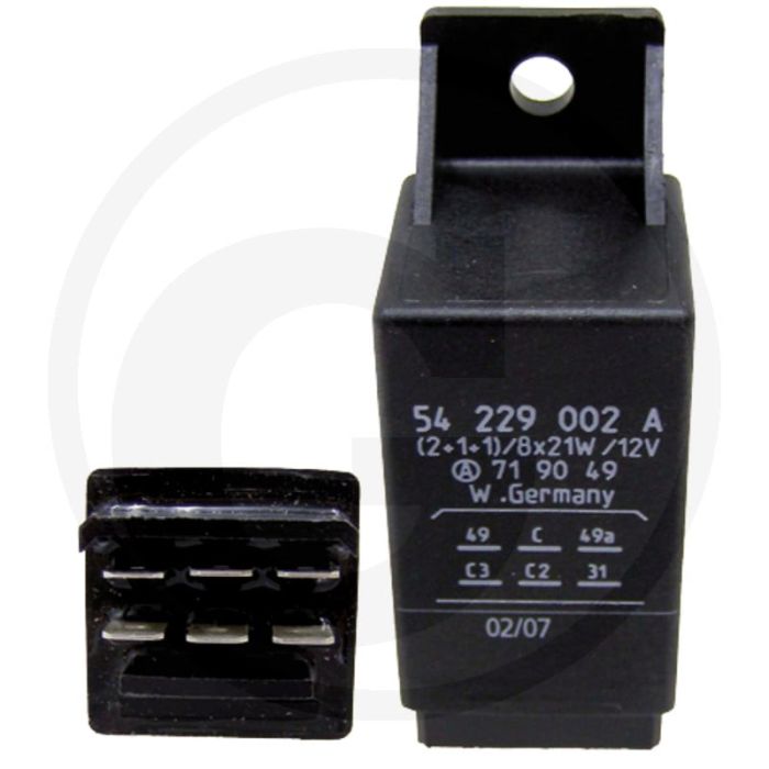 Knipperautomaat / elektronisch (12 volt, 6 aansluitingen) Knipperautomaat / elektronisch (12 volt, 6 aansluitingen)