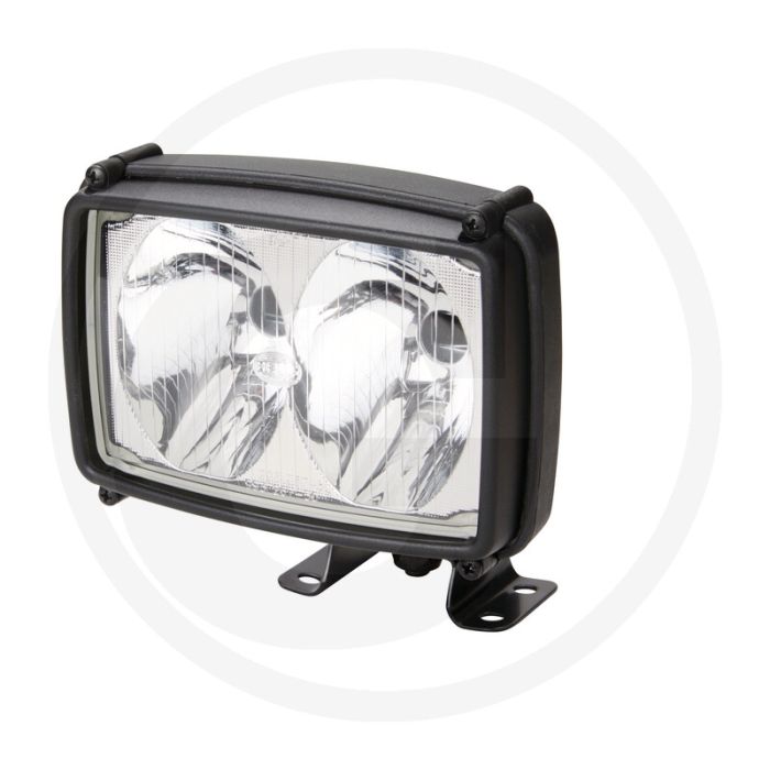 Phares de travail Hella 12/24 V, projecteur carré à double faisceau H3, IP5K4K