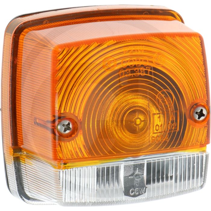 Cobo Knipper-breedtelicht 12V21W/5W Geel/Wit Vierkant 84x84mm Vlakstekkeraansluiting Cobo Knipper-breedtelicht 12V21W/5W Geel/Wit Vierkant 84x84mm Vlakstekkeraansluiting