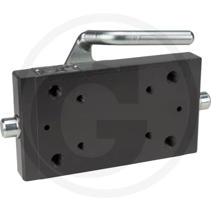Plaque d'adaptation Scharmüller, valeur D de 89,3 kN, charge d'appui de 2 000 kg, AGCO gris Plaque d'adaptation Scharmüller, valeur D de 89,3 kN, charge d'appui de 2 000 kg, AGCO gris