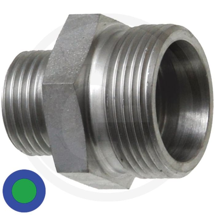GA M14 (8L) M-MET 24° x 1/4 M-BSP (Rechte adapter)