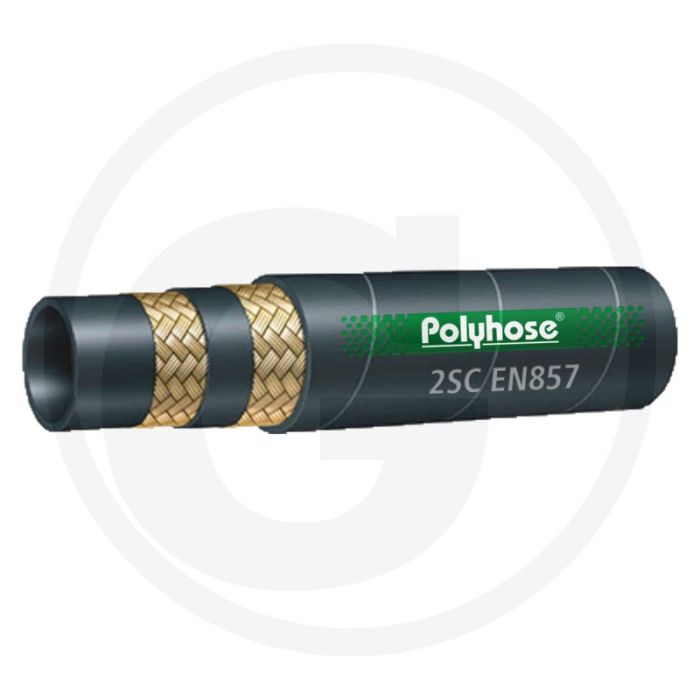 Polyhose 2 SC-DN06 - 1/4” EN857 per meter – 2 staalinlagen, 400 bar, Ø13.2 mm, R=50 mm
