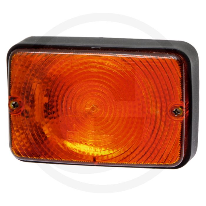 Feu clignotant Cobo 12 V, orange, rectangulaire, 120 x 80 x 56 mm