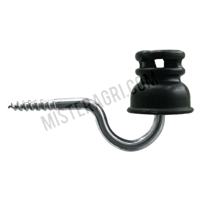 Schroef-isolatoren - zwart, 5,3 mm steun
