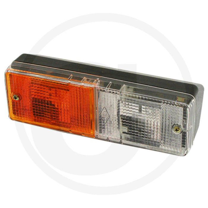Feu clignotant et feu de position rectangulaire gauche 12 V jaune/blanc