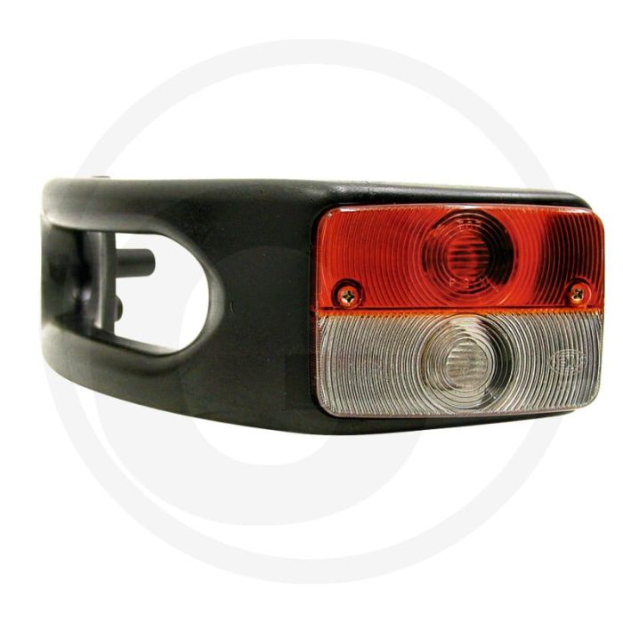 Knipper-breedtelicht links rood/wit rechthoekig 12V