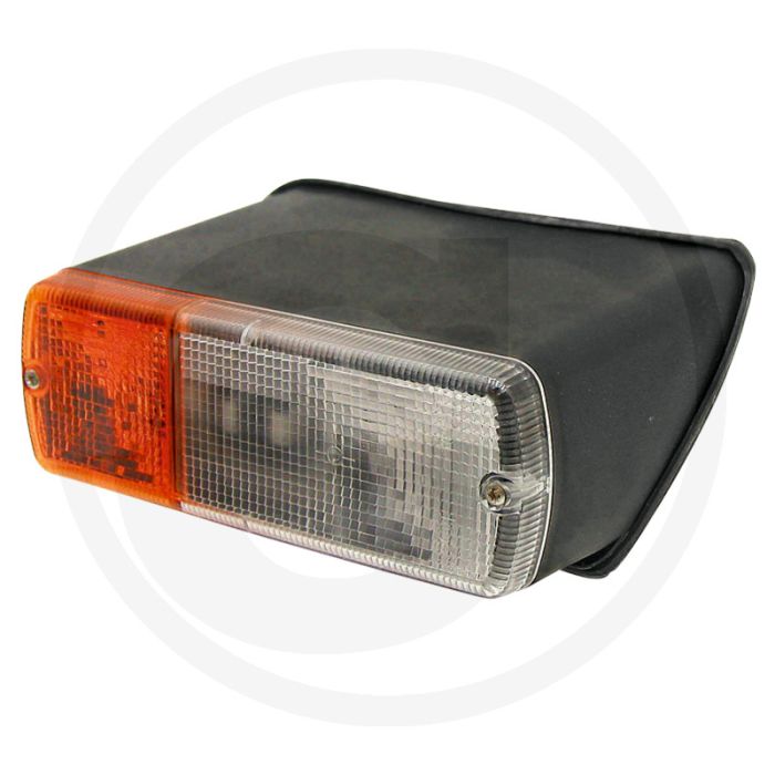 Knipper-breedtelicht rechts 12V geel-wit rechthoekig