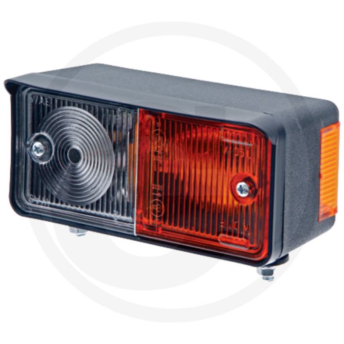 Knipper-breedtelicht 12V links rechthoekig geel/wit