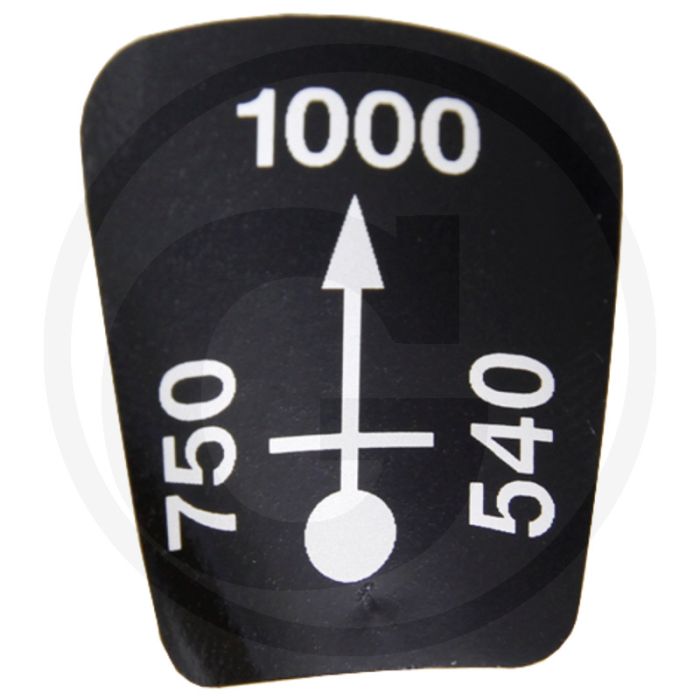 Schakelbeeld (voor aftakastoerental 540-750-1000)