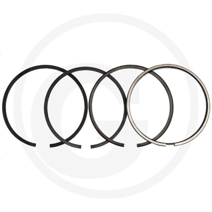Ks Zuigerverenset (4 veren, Ø 100 mm, 3 mm (trapeziumring) /  2,5 mm / 2,5 mm / 5 mm)