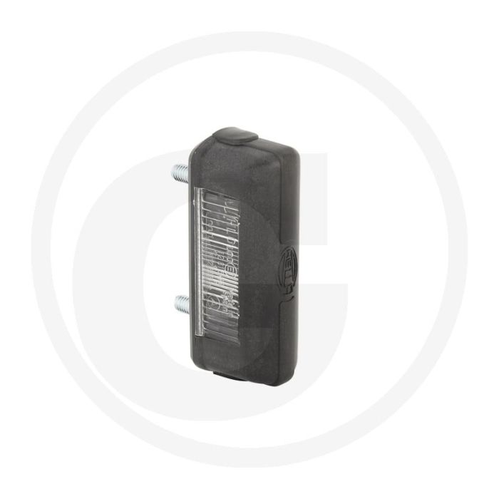 Éclairage de plaque d'immatriculation Hella 12/24 V, en plastique noir