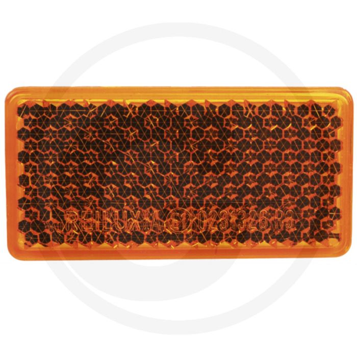 Rechteckiger, geklebter Reflektor, 70 x 35 mm, orange