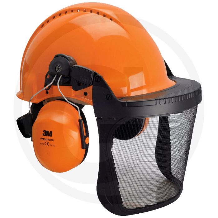 Peltor Forsthelm, Kombination 28 dB, orange, DIN EN 397