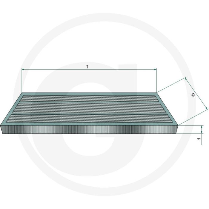 Fleetguard Luftfilter, Sekundär 225 x 135 x 41 mm