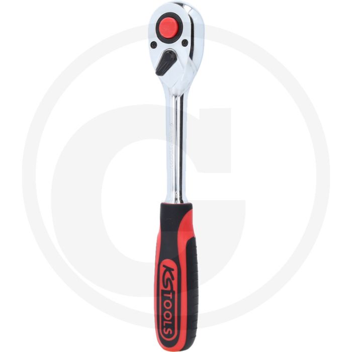 Ks Tools 1/2'' CHROMEplus omschklb. ratel 72tands (Kunststof handgreep)