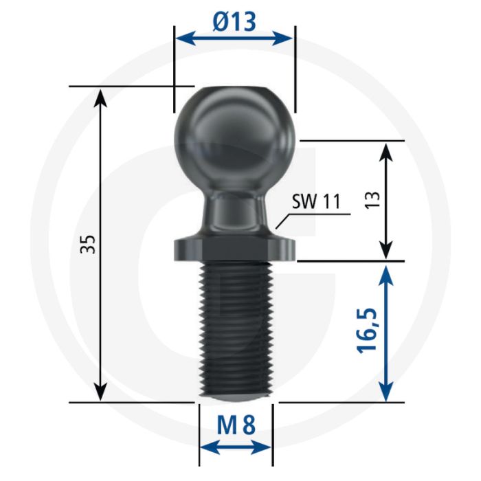 Stabilus Kogelstift Stabilus Kogelstift